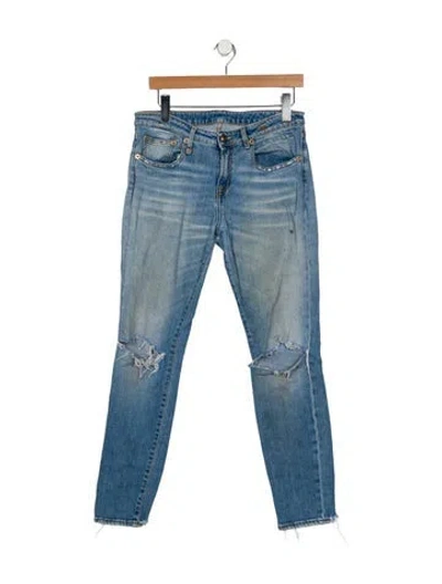 Pre-owned R13 Mid-rise Skinny Leg Jeans In Blue