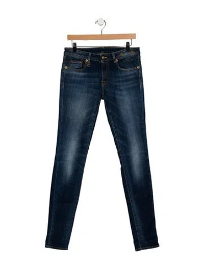 Pre-owned R13 Mid-rise Skinny Leg Jeans In Blue
