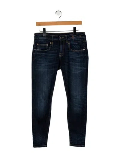 Pre-owned R13 Mid-rise Skinny Leg Jeans In Blue