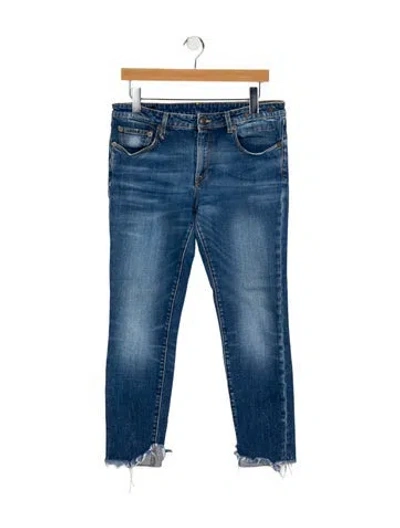 Pre-owned R13 Mid-rise Skinny Leg Jeans In Blue