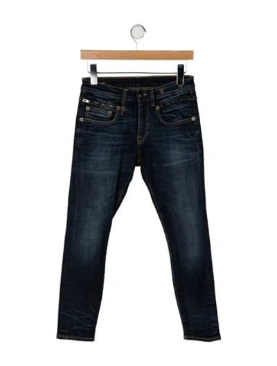 Pre-owned R13 Mid-rise Skinny Leg Jeans In Blue