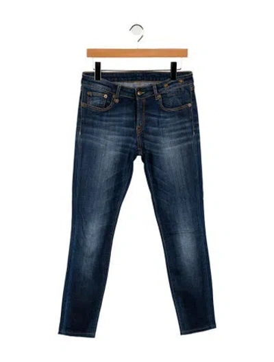 Pre-owned R13 Mid-rise Skinny Leg Jeans In Blue