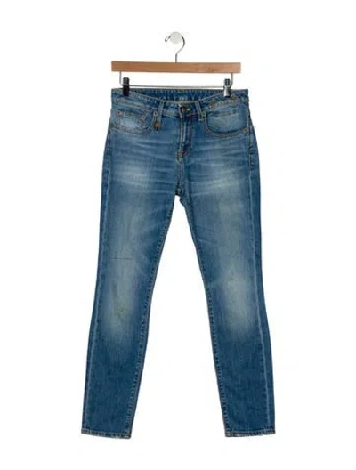 Pre-owned R13 Mid-rise Skinny Leg Jeans In Blue