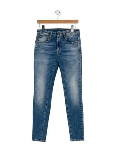 Pre-owned R13 Mid-rise Skinny Leg Jeans In Blue