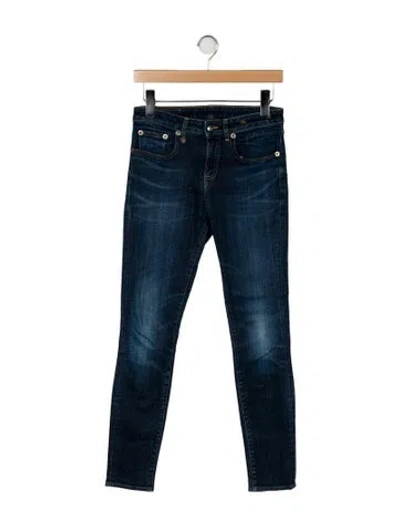 Pre-owned R13 Mid-rise Skinny Leg Jeans In Blue