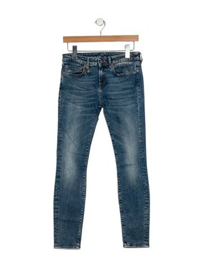 Pre-owned R13 Mid-rise Skinny Leg Jeans In Blue