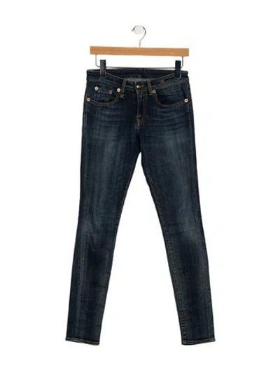 Pre-owned R13 Mid-rise Skinny Leg Jeans In Blue