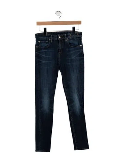 Pre-owned R13 Mid-rise Skinny Leg Jeans In Blue