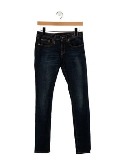 Pre-owned R13 Mid-rise Skinny Leg Jeans In Blue