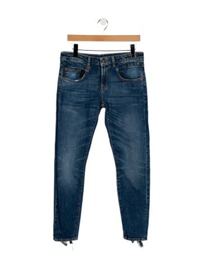 Pre-owned R13 Mid-rise Skinny Leg Jeans In Blue
