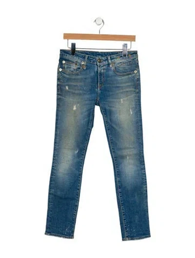 Pre-owned R13 Mid-rise Skinny Leg Jeans In Blue
