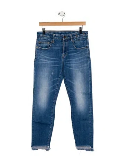 Pre-owned R13 Mid-rise Skinny Leg Jeans In Blue