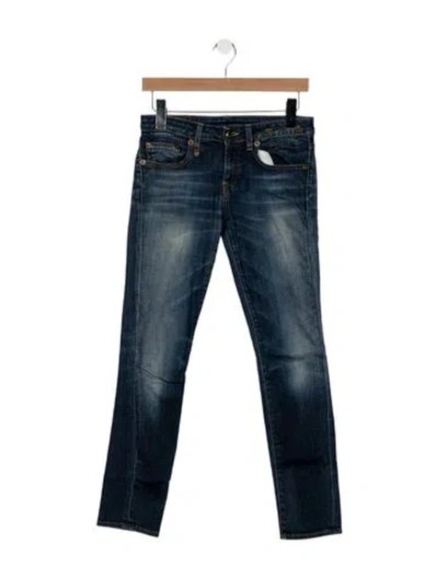 Pre-owned R13 Mid-rise Skinny Leg Jeans In Blue