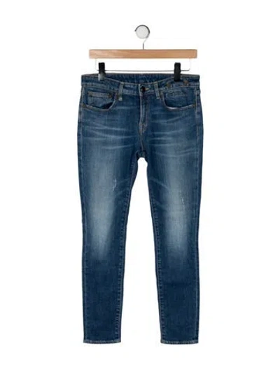 Pre-owned R13 Mid-rise Skinny Leg Jeans In Blue