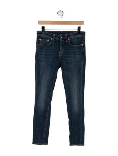 Pre-owned R13 Mid-rise Skinny Leg Jeans In Blue