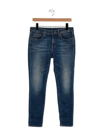 Pre-owned R13 Mid-rise Skinny Leg Jeans In Blue