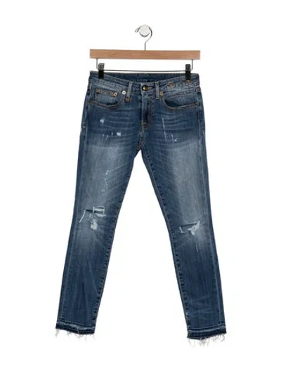Pre-owned R13 Mid-rise Skinny Leg Jeans In Blue