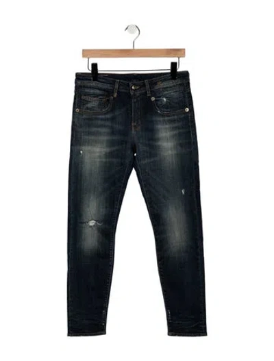 Pre-owned R13 Mid-rise Skinny Leg Jeans In Blue