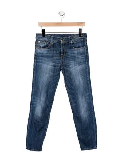 Pre-owned R13 Mid-rise Skinny Leg Jeans In Blue
