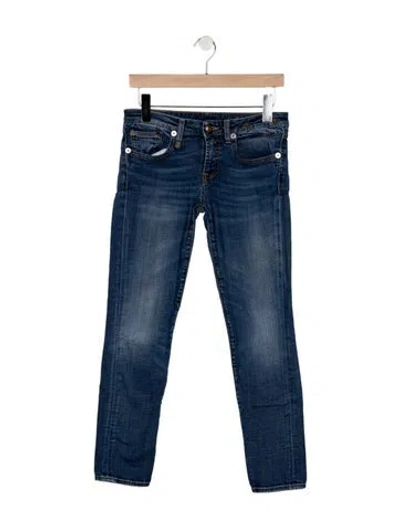 Pre-owned R13 Mid-rise Skinny Leg Jeans In Blue