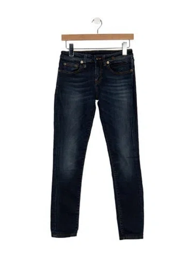 Pre-owned R13 Mid-rise Skinny Leg Jeans In Blue