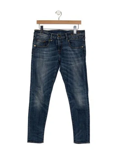 Pre-owned R13 Mid-rise Skinny Leg Jeans In Blue