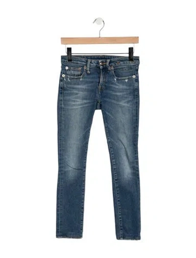 Pre-owned R13 Mid-rise Skinny Leg Jeans In Blue