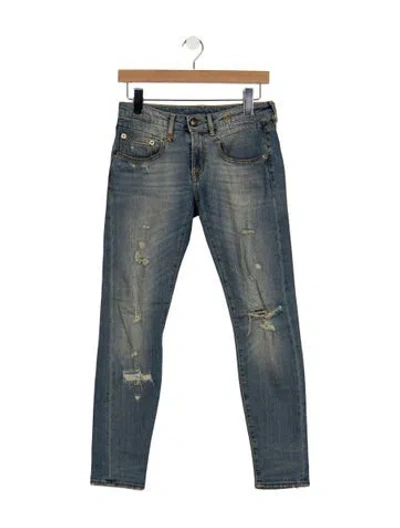 Pre-owned R13 Mid-rise Skinny Leg Jeans In Blue