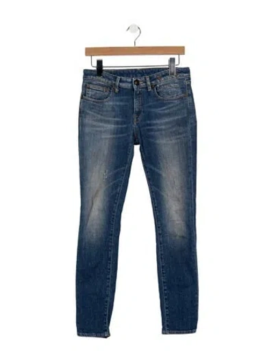 Pre-owned R13 Mid-rise Skinny Leg Jeans In Blue