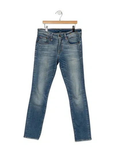Pre-owned R13 Mid-rise Skinny Leg Jeans In Blue