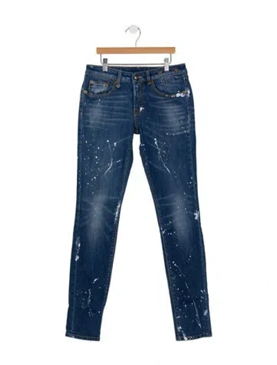 Pre-owned R13 Mid-rise Skinny Leg Jeans In Blue