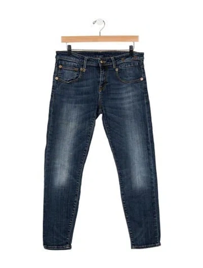 Pre-owned R13 Mid-rise Skinny Leg Jeans In Blue