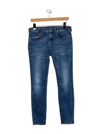 Pre-owned R13 Mid-rise Skinny Leg Jeans In Blue