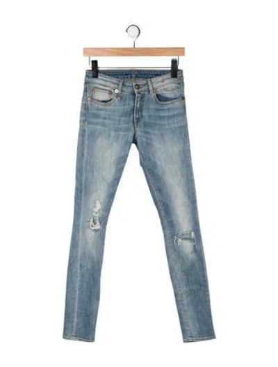 Pre-owned R13 Mid-rise Skinny Leg Jeans In Blue