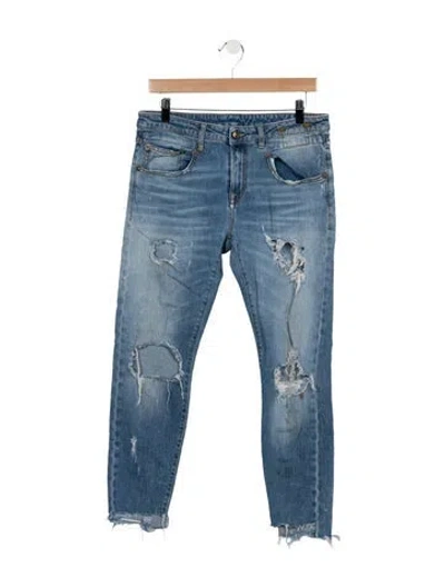Pre-owned R13 Mid-rise Skinny Leg Jeans In Blue