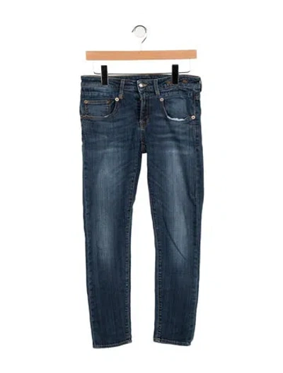 Pre-owned R13 Mid-rise Skinny Leg Jeans In Blue