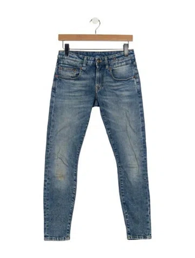 Pre-owned R13 Mid-rise Skinny Leg Jeans In Blue