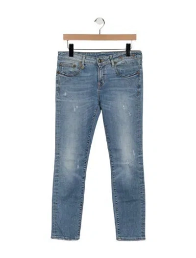 Pre-owned R13 Mid-rise Skinny Leg Jeans In Blue