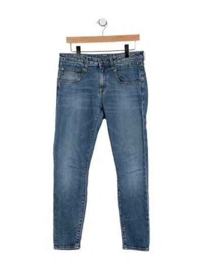 Pre-owned R13 Mid-rise Skinny Leg Jeans In Blue