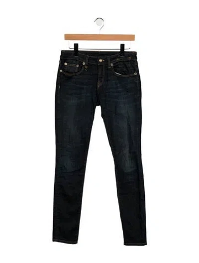 Pre-owned R13 Mid-rise Skinny Leg Jeans In Blue