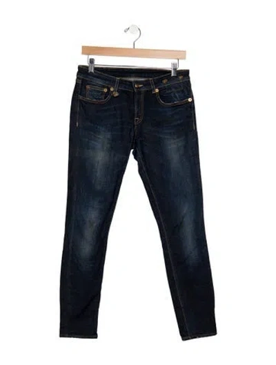 Pre-owned R13 Mid-rise Skinny Leg Jeans In Blue