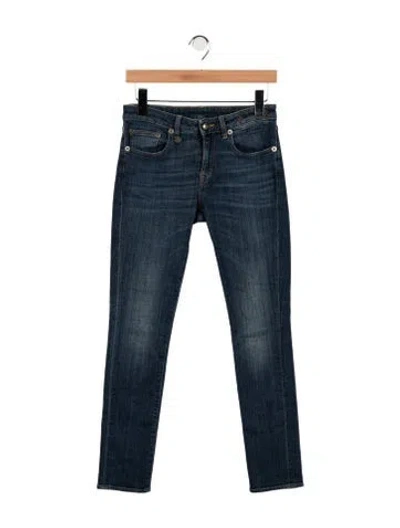 Pre-owned R13 Mid-rise Skinny Leg Jeans In Blue
