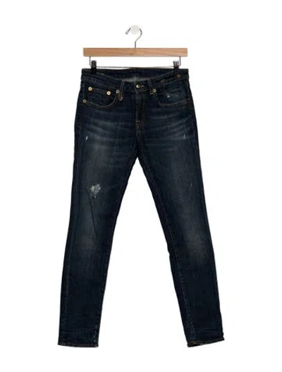 Pre-owned R13 Mid-rise Skinny Leg Jeans In Blue