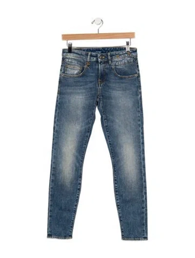 Pre-owned R13 Mid-rise Skinny Leg Jeans In Blue