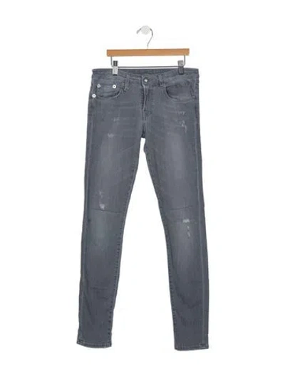 Pre-owned R13 Mid-rise Skinny Leg Jeans In Blue/grey