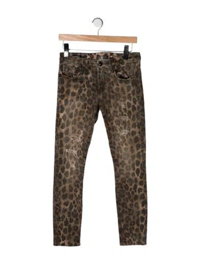 Pre-owned R13 Mid-rise Skinny Leg Jeans In Brown