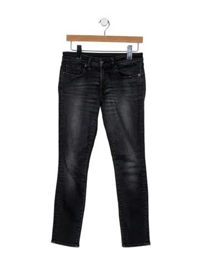 Pre-owned R13 Mid-rise Skinny Leg Jeans In Gray