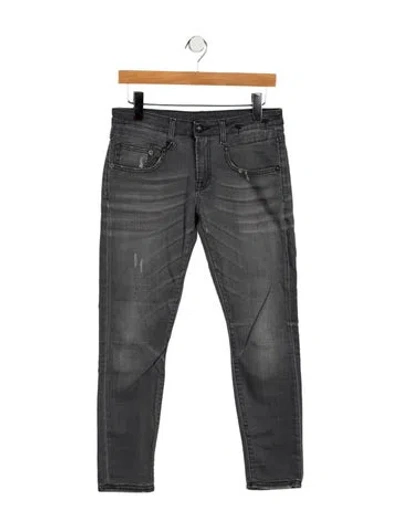 Pre-owned R13 Mid-rise Skinny Leg Jeans In Gray