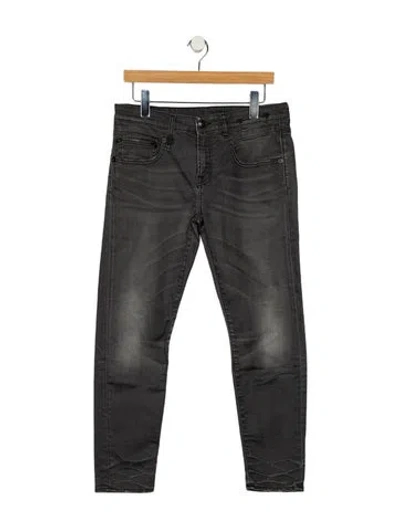 Pre-owned R13 Mid-rise Skinny Leg Jeans In Gray