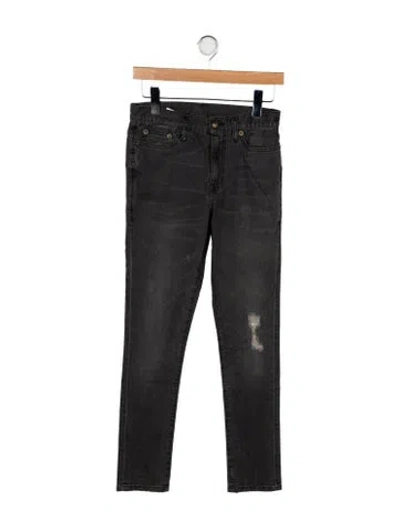 Pre-owned R13 Mid-rise Skinny Leg Jeans In Gray